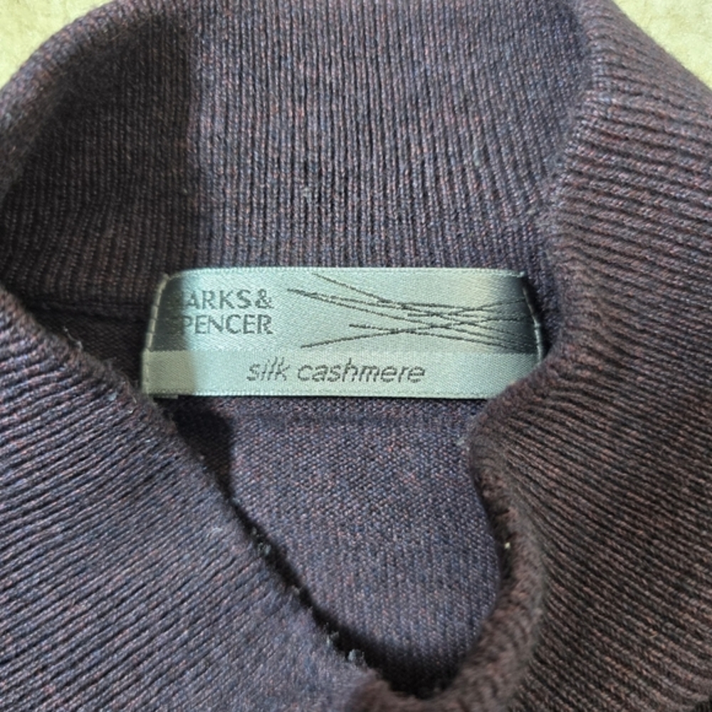 Marks‎ & Spencer Dark Purple Mockneck Sweater - Picture 4 of 6